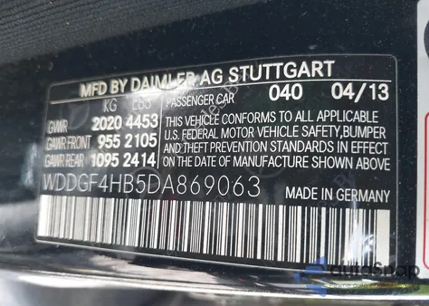 2013 Mercedes-Benz C 250 Luxury/Sport from USA, damaged, VIN WDDGF4HB5DA869063